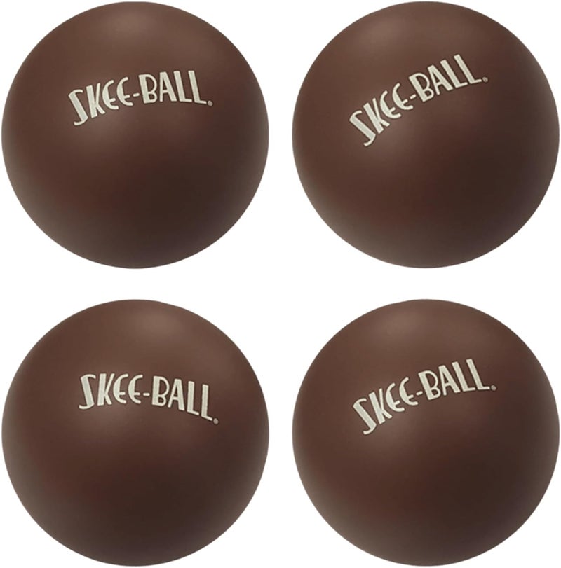 Skee-Ball Official Home Arcade Deluxe Replacement Game Balls - Authentic Arcade Play - Set of (4) 2.5 inch Diameter Wall-Safe Rubber Balls - Image 1